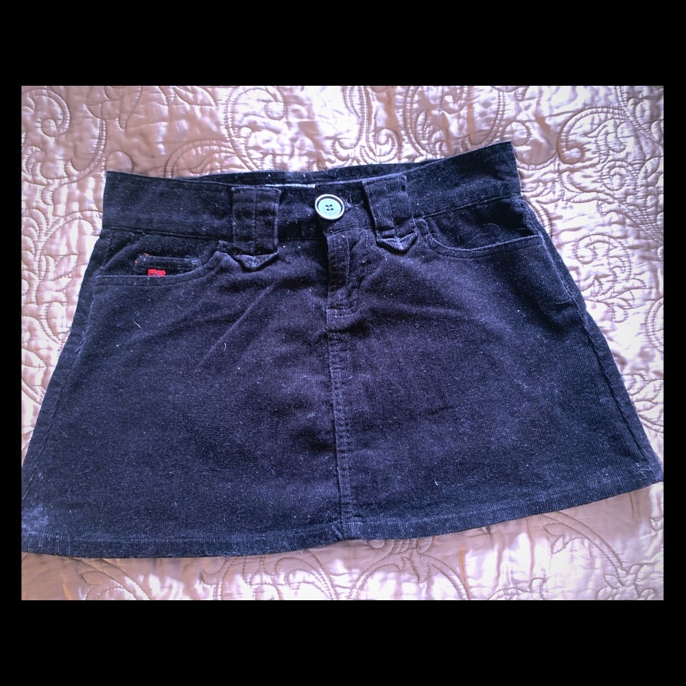 Black corduroy skirt